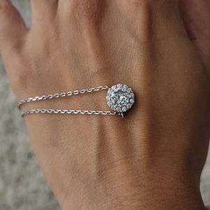 Real silver necklace with cubic zirconia stone pendant